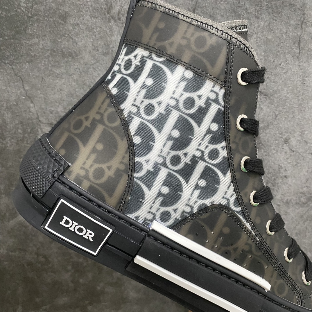 [Made in Dongguan] Dior B23 Oblique High Top Sneakers Dior ”CD Oblique” series black high top