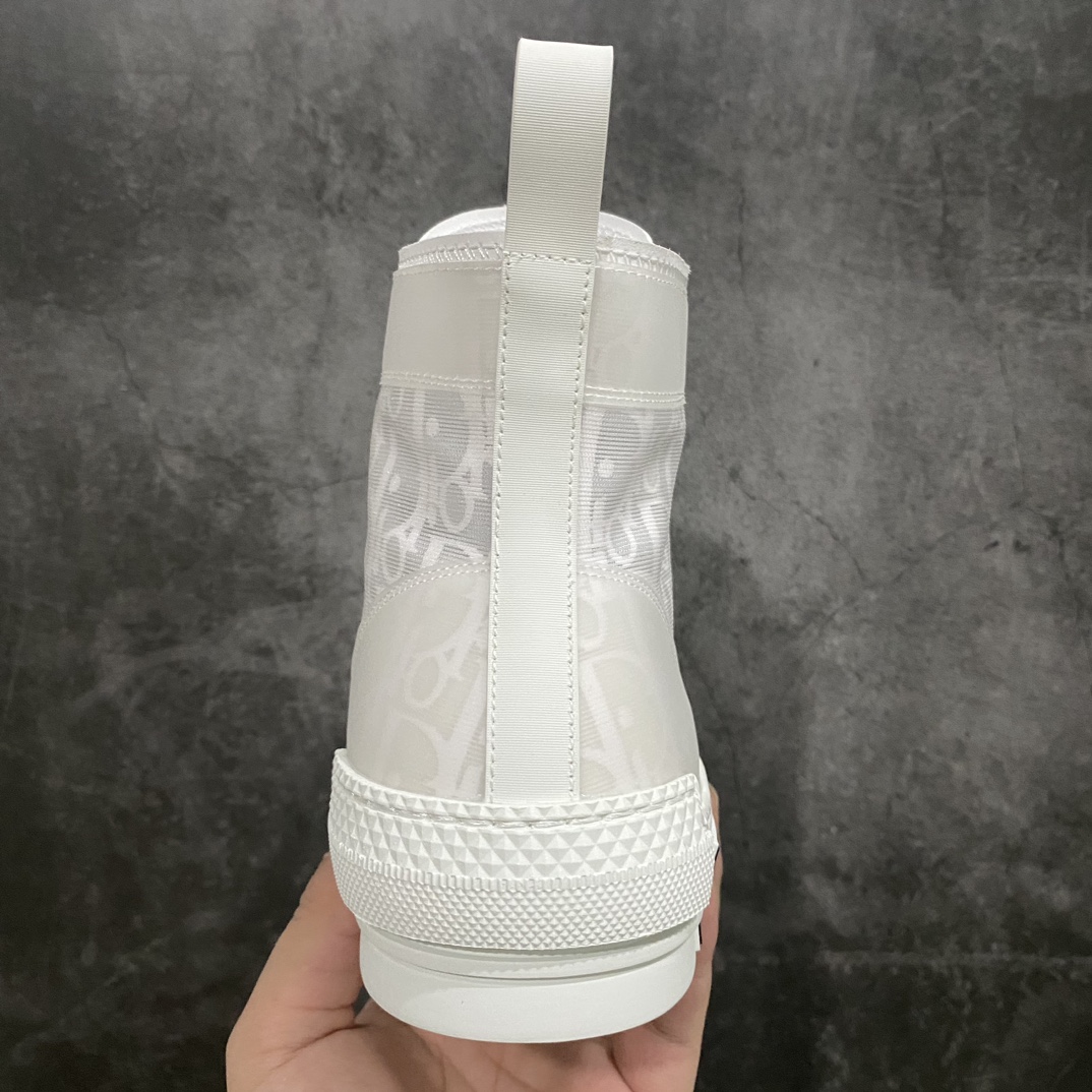 [Made in Dongguan] Dior B23 Oblique High Top Sneakers Dior ”CD Oblique” series white high top