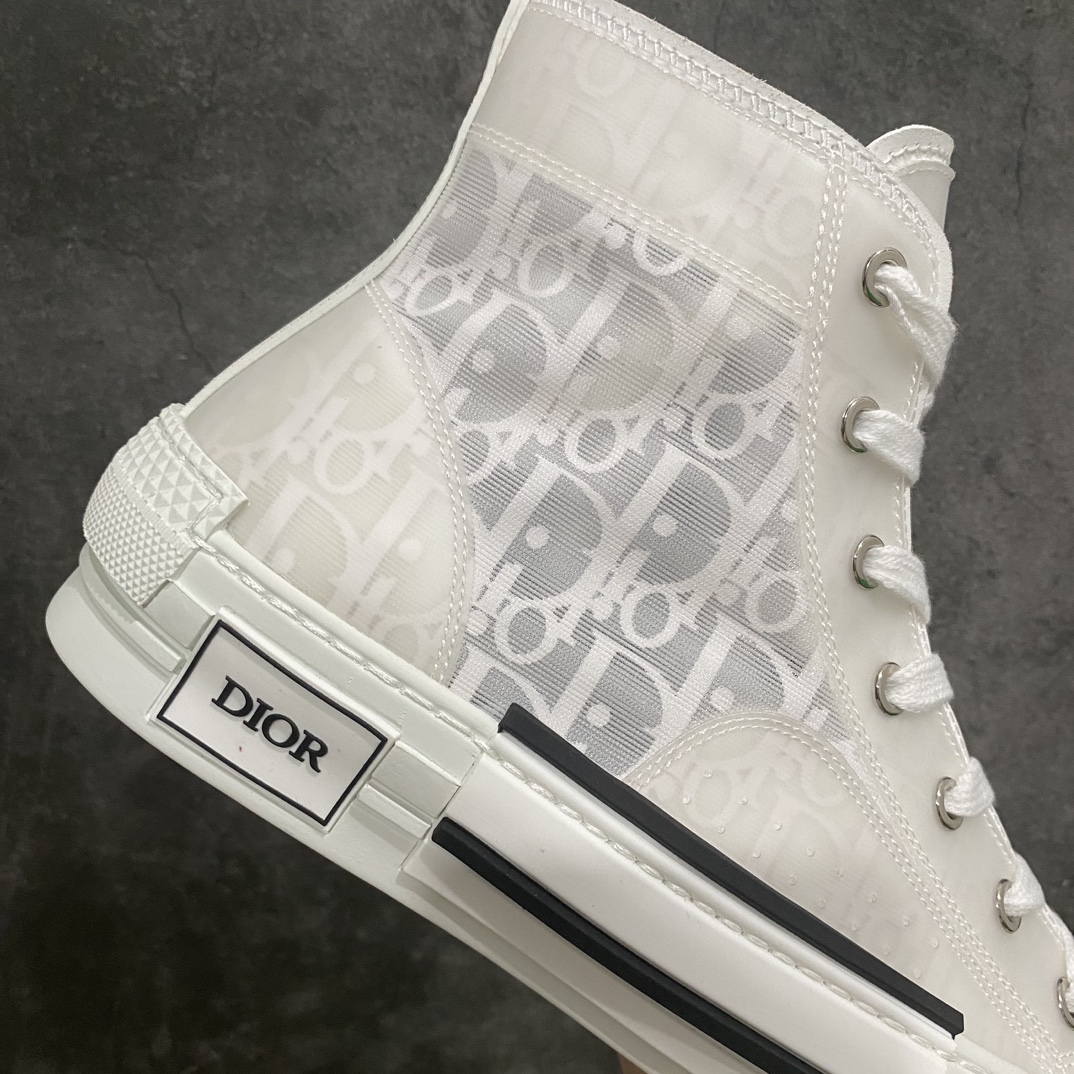 [Made in Dongguan] Dior B23 Oblique High Top Sneakers Dior ”CD Oblique” series white high top