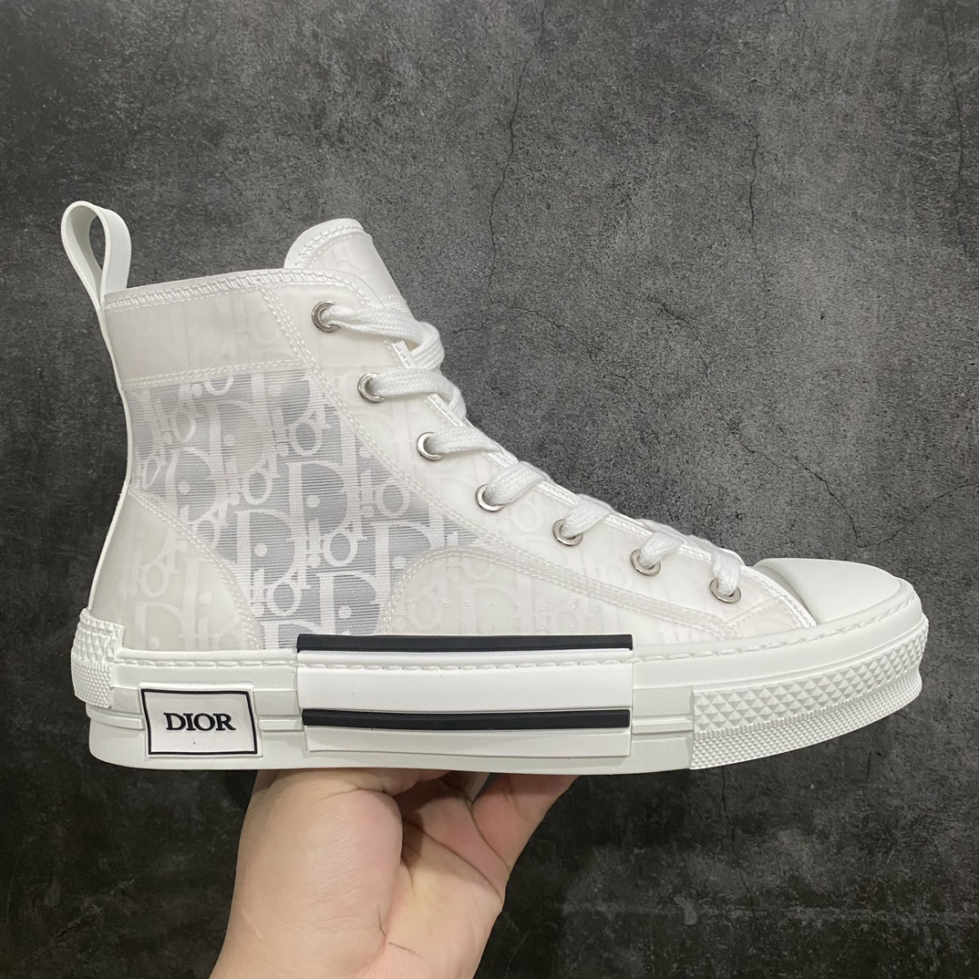 [Made in Dongguan] Dior B23 Oblique High Top Sneakers Dior ”CD Oblique” series white high top