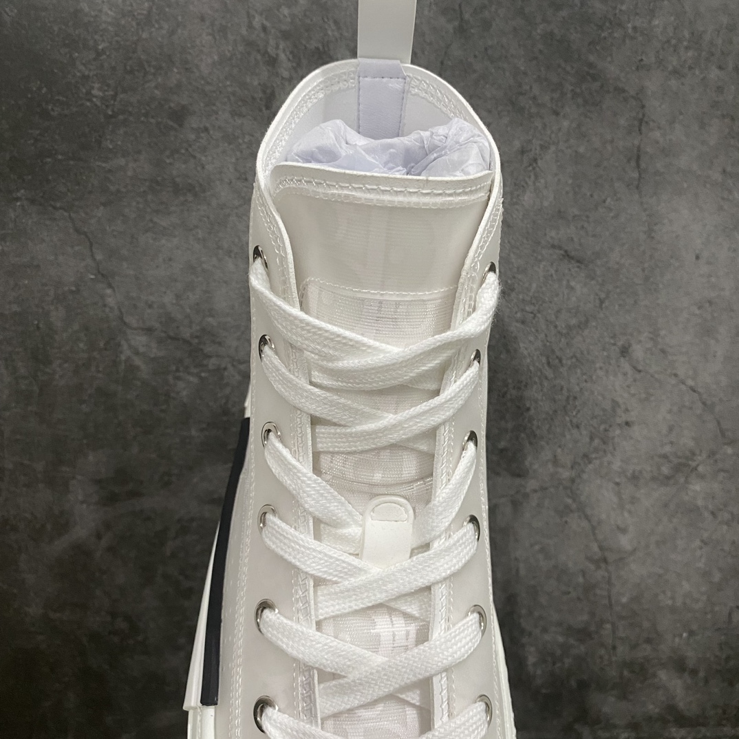 [Made in Dongguan] Dior B23 Oblique High Top Sneakers Dior ”CD Oblique” series white high top