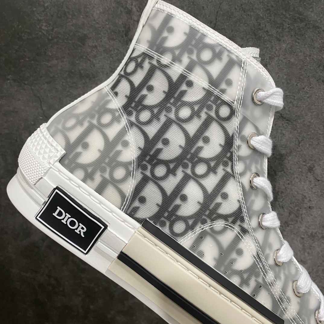 [Made in Dongguan] Dior B23 Oblique High Top Sneakers Dior ”CD Oblique” series classic gray high top