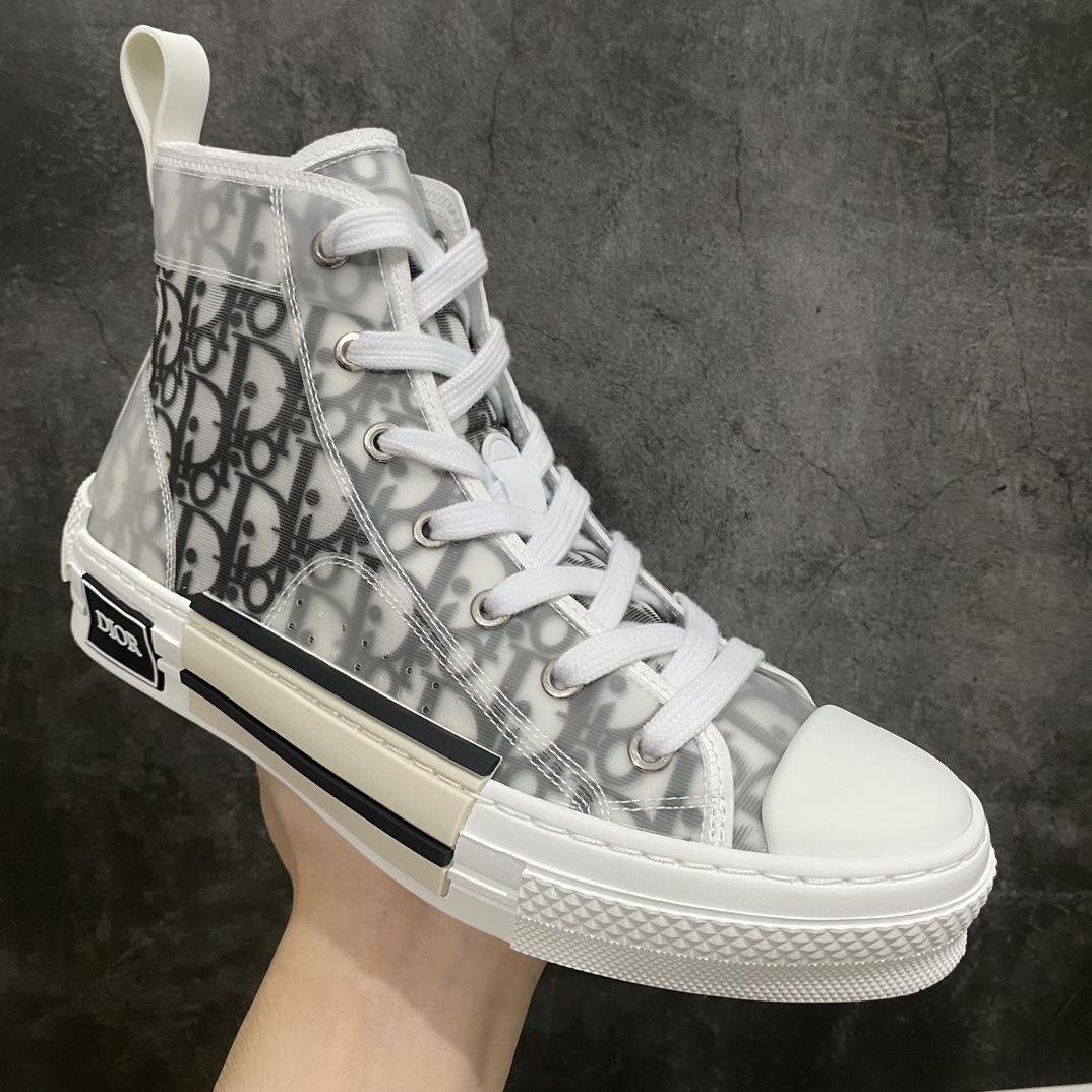 [Made in Dongguan] Dior B23 Oblique High Top Sneakers Dior ”CD Oblique” series classic gray high top