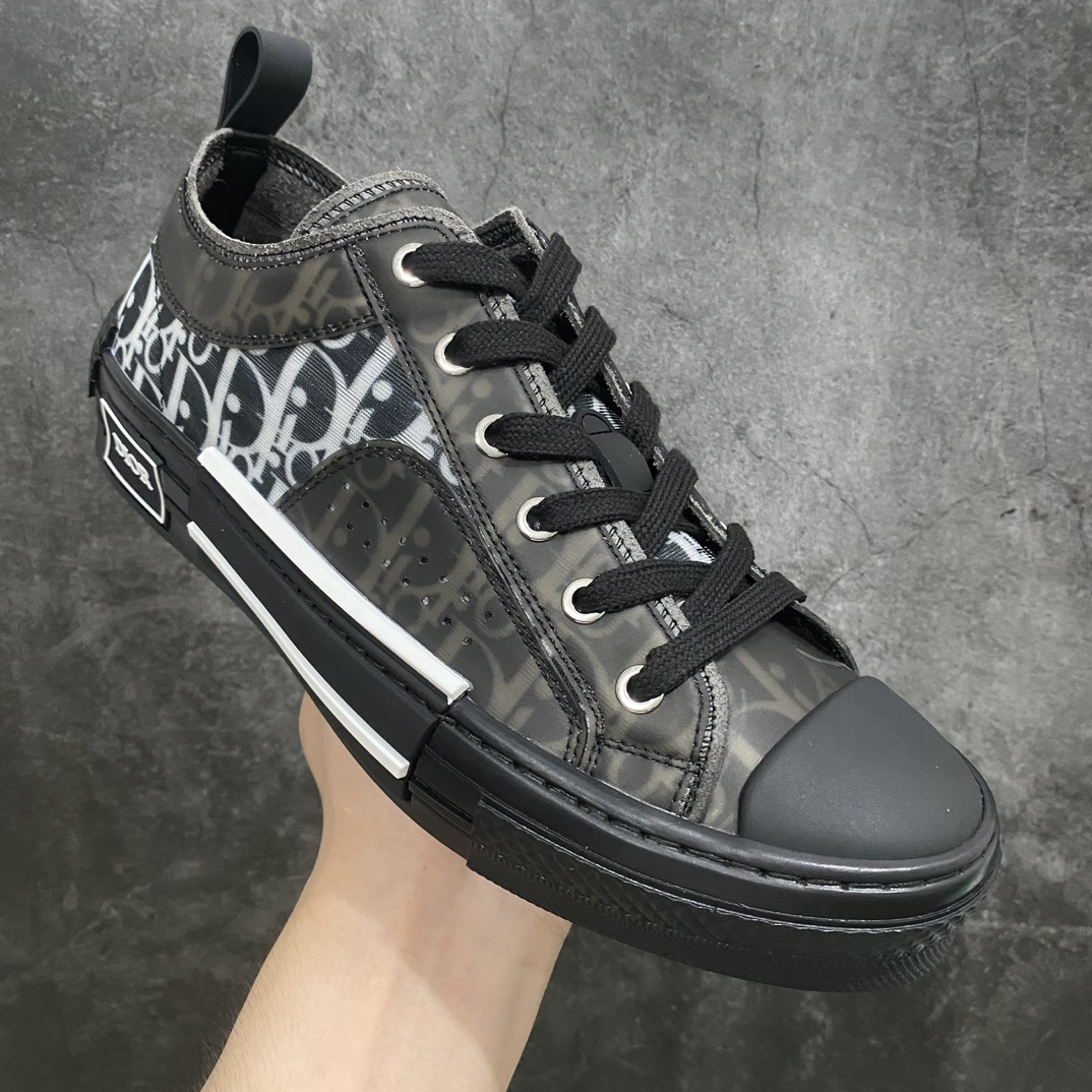 [Made in Dongguan] Dior B23 Oblique High Top Sneakers Dior ”CD Oblique” series black low top