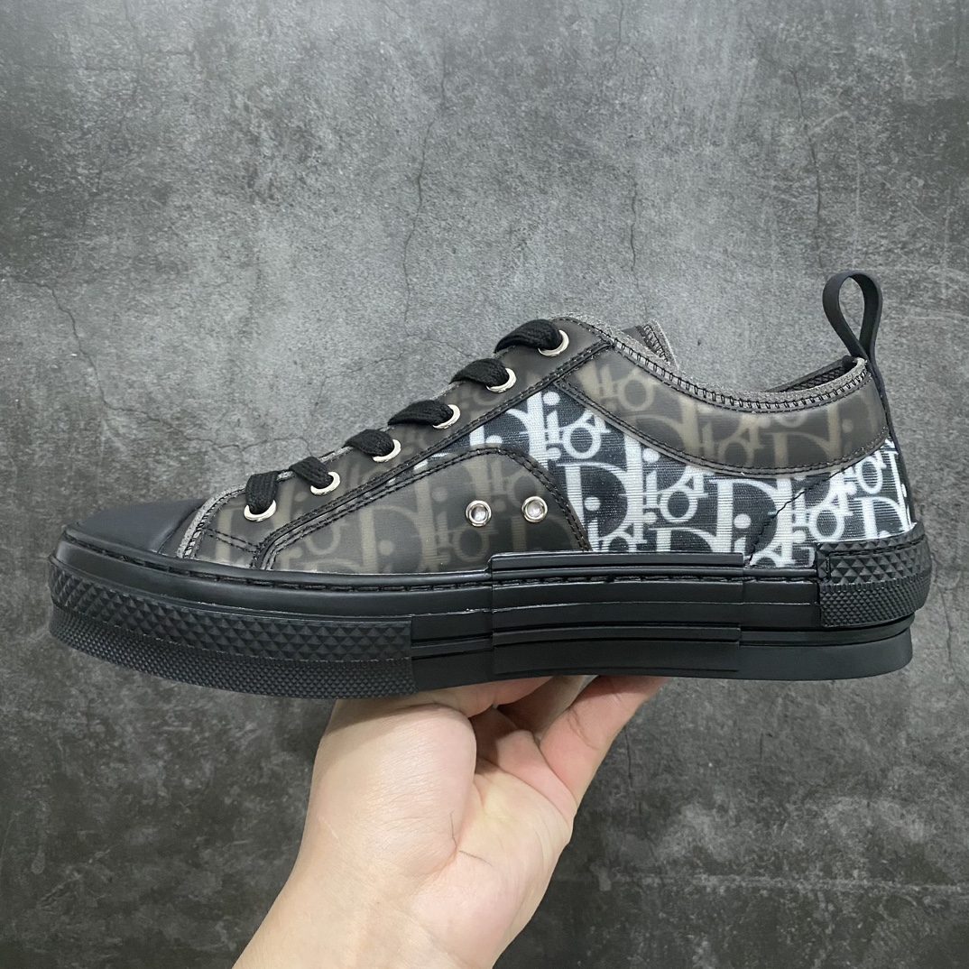 380 【莞产纯原】Dior B23 Oblique High Top Sneakers 迪奥“CD重影”系列 黑色低帮