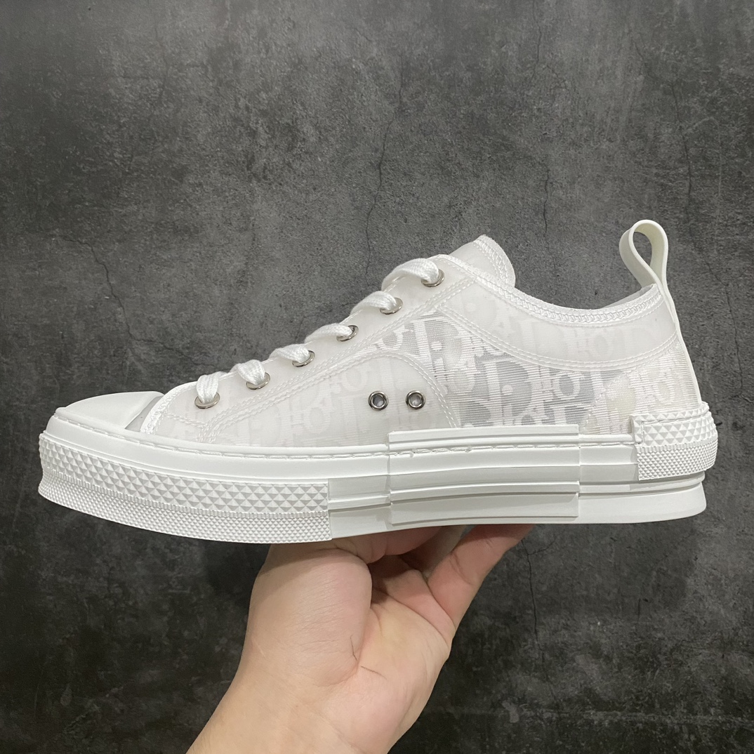 [Made in Dongguan] Dior B23 Oblique High Top Sneakers Dior ”CD Oblique” series white low top