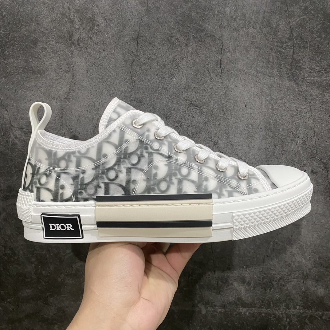 [Made in Dongguan] Dior B23 Oblique High Top Sneakers Dior ”CD Oblique” series classic gray low top