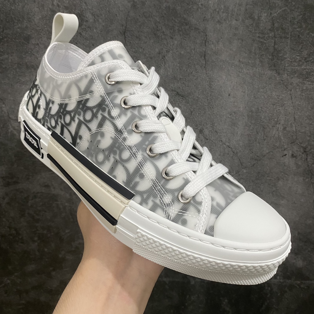 [Made in Dongguan] Dior B23 Oblique High Top Sneakers Dior ”CD Oblique” series classic gray low top