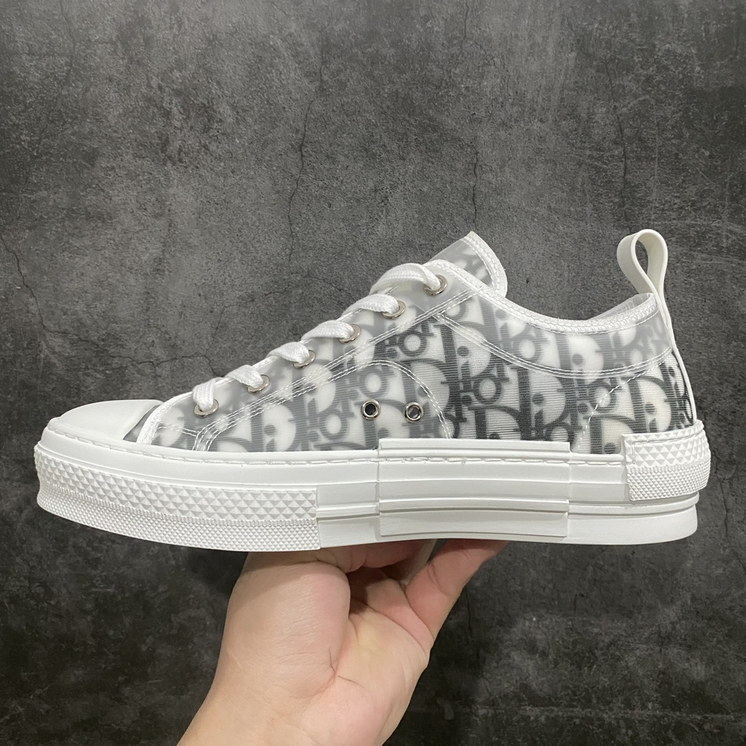 [Made in Dongguan] Dior B23 Oblique High Top Sneakers Dior ”CD Oblique” series classic gray low top