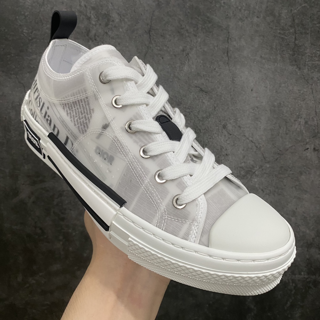 [Made in Dongguan] Dior B23 Oblique High Top Sneakers Dior ”CD Oblique” series newspaper low top