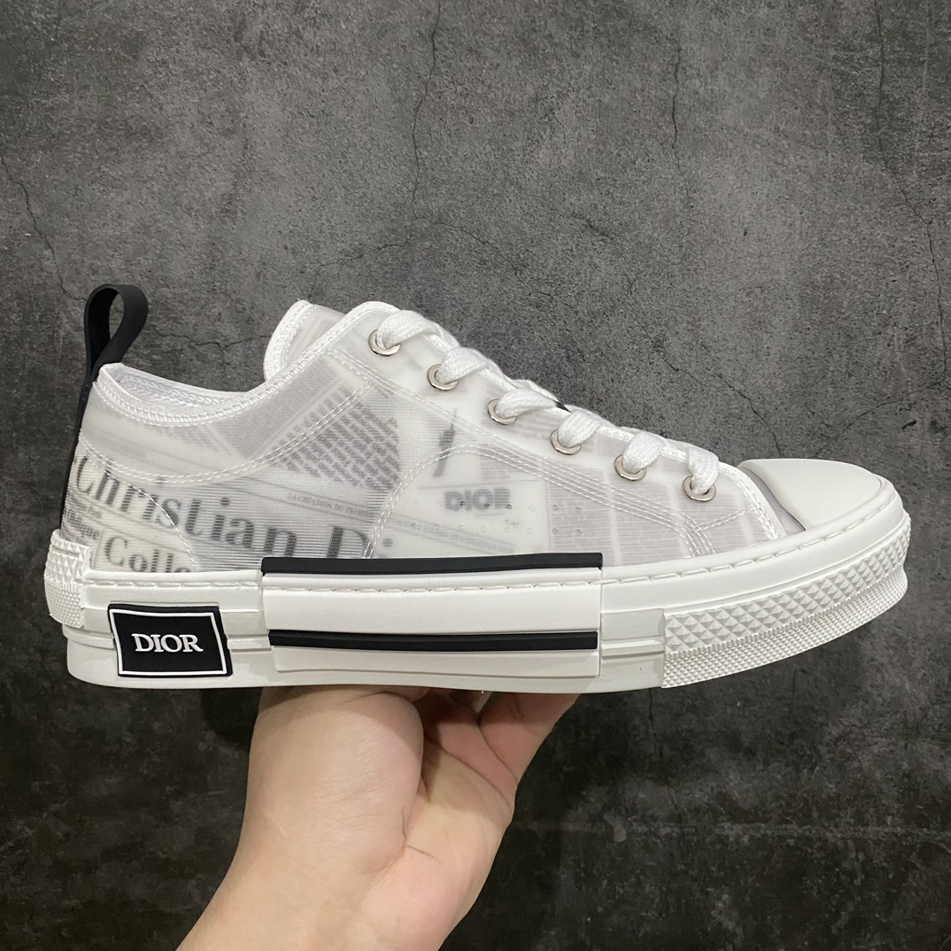 [Made in Dongguan] Dior B23 Oblique High Top Sneakers Dior ”CD Oblique” series newspaper low top