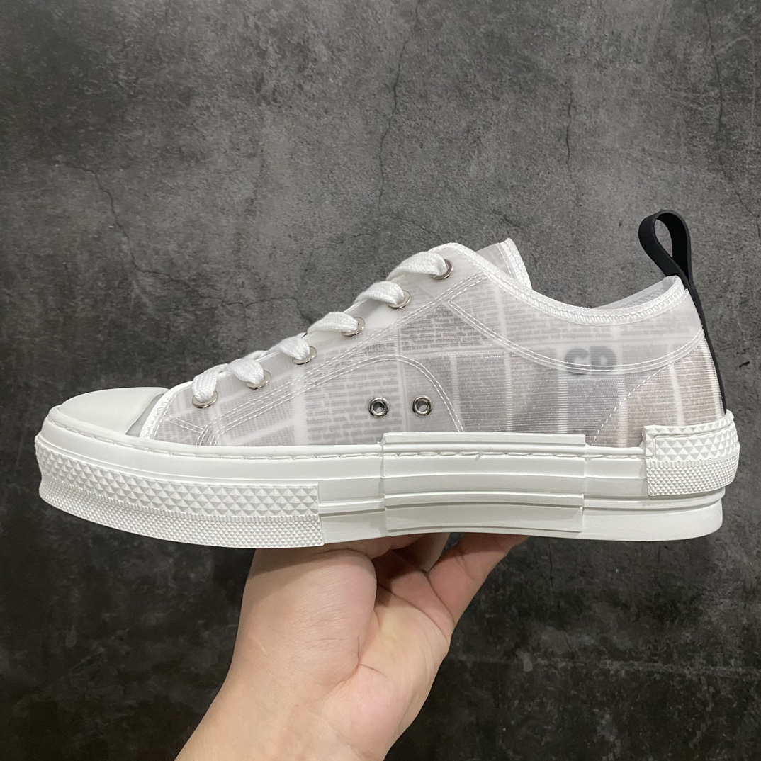 [Made in Dongguan] Dior B23 Oblique High Top Sneakers Dior ”CD Oblique” series newspaper low top