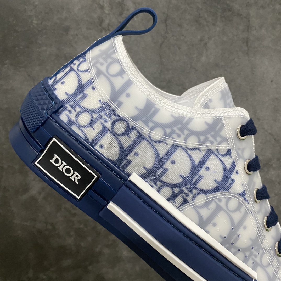 [Made in Dongguan] Dior B23 Oblique High Top Sneakers Dior ”CD Oblique” series blue low top