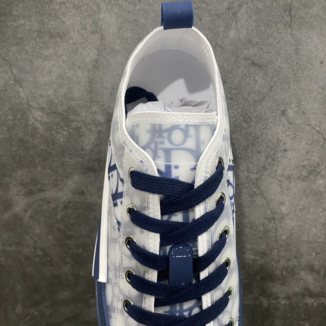 [Made in Dongguan] Dior B23 Oblique High Top Sneakers Dior ”CD Oblique” series blue low top