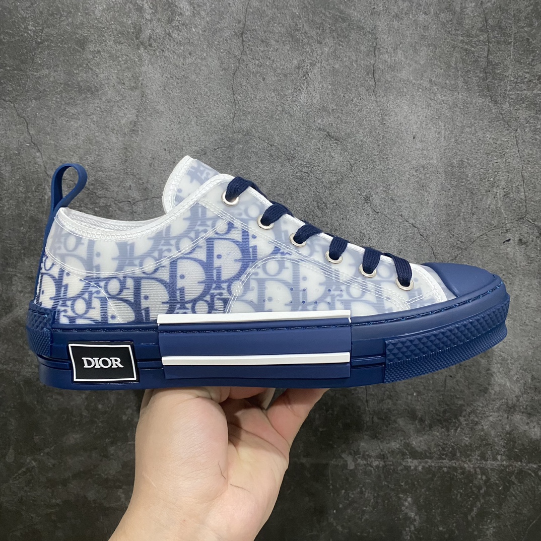 [Made in Dongguan] Dior B23 Oblique High Top Sneakers Dior ”CD Oblique” series blue low top