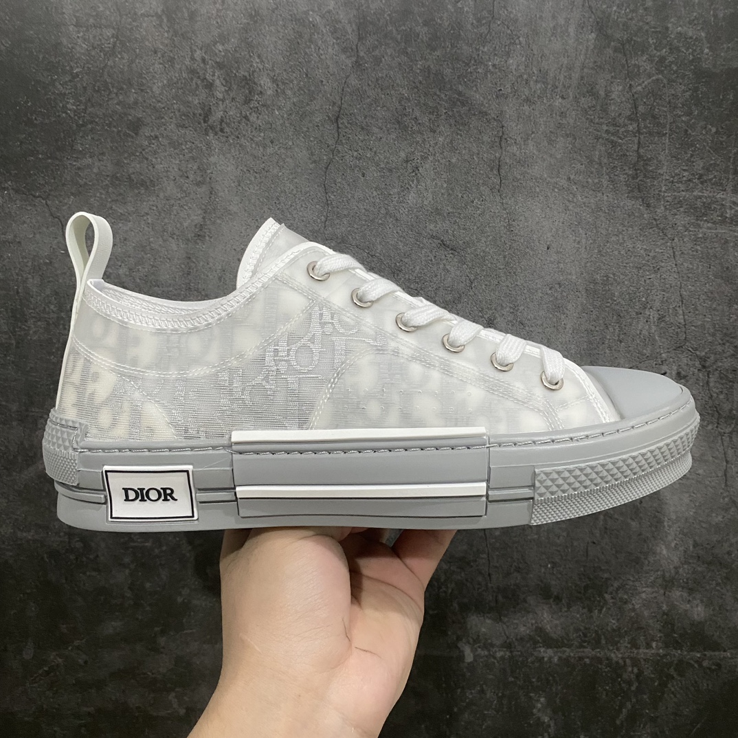 [Made in Dongguan] Dior B23 Oblique High Top Sneakers Dior ”CD Oblique” series off-white low-top