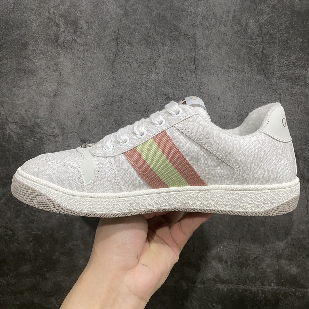 [Overseas Shopping Version] This color matching is the highest version of Gucci Gucci Screener GG enamel retro dad sneakers