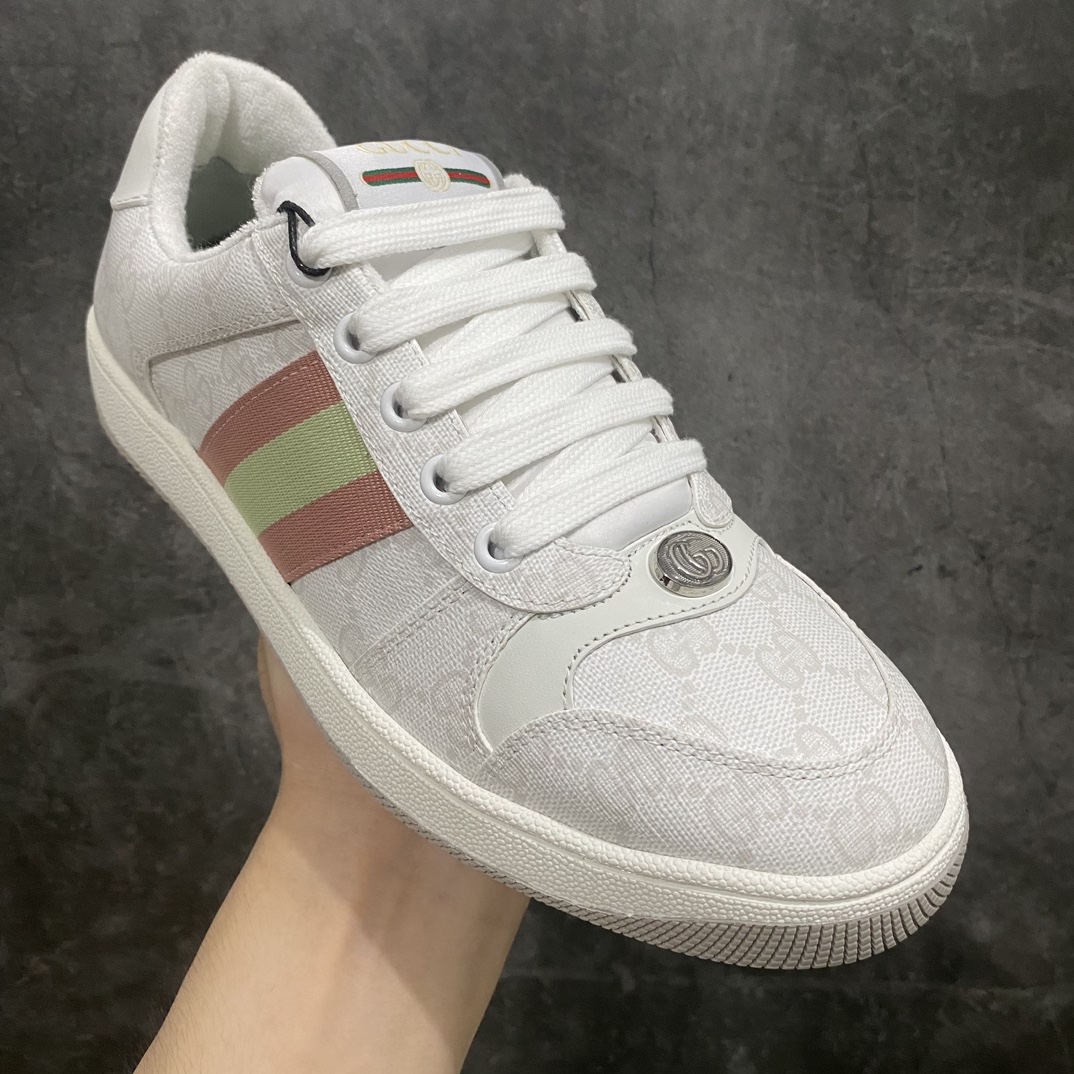 [Overseas Shopping Version] This color matching is the highest version of Gucci Gucci Screener GG enamel retro dad sneakers