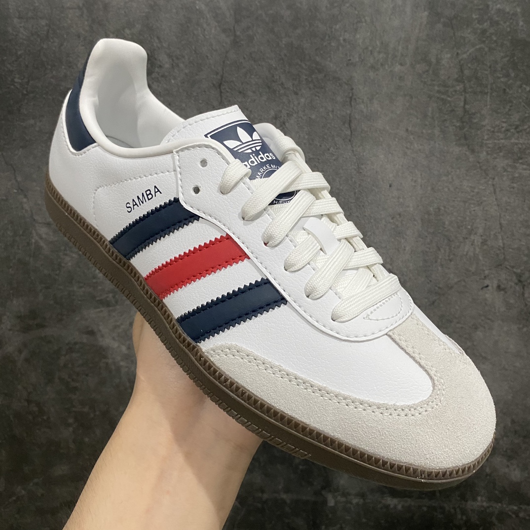 [Pure original] AD clover SAMBA men and women retro sports casual German training shoes F75247 white black red