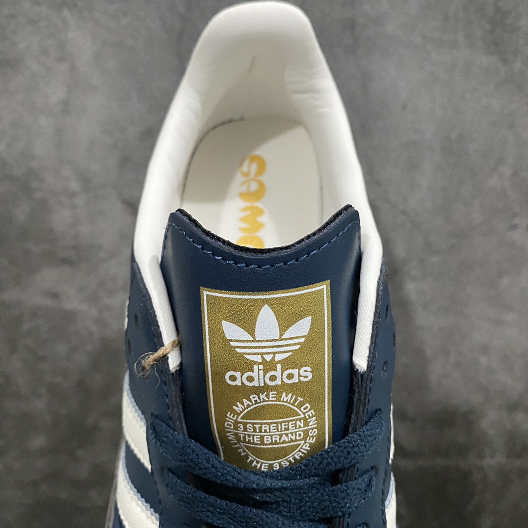 [Pure original] AD clover SAMBA men's and women's retro sports casual German training shoes ID2056 navy blue