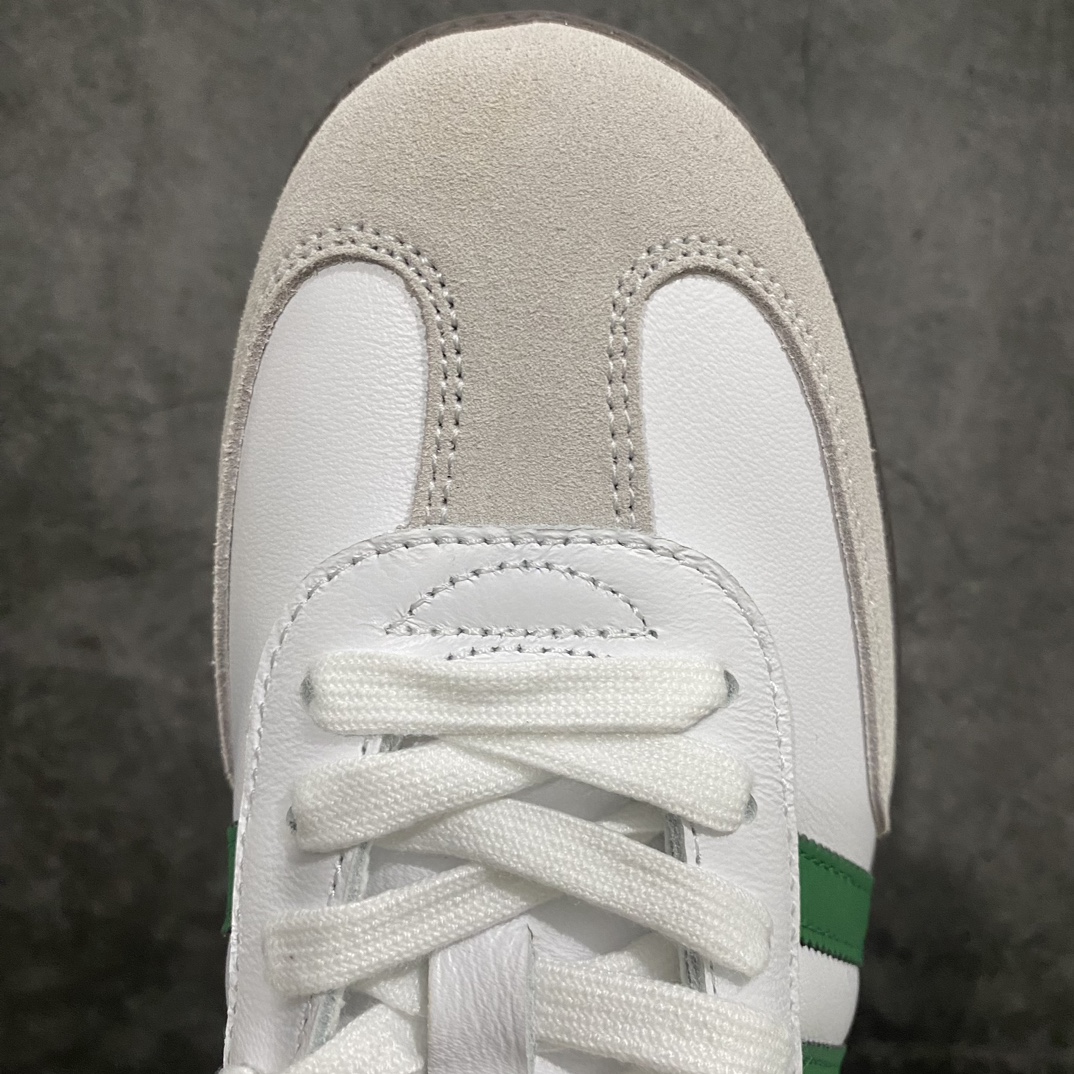 [Top Pure Original] Adidas Samba OG Samba Low-top Casual Sneakers White Green IG1024