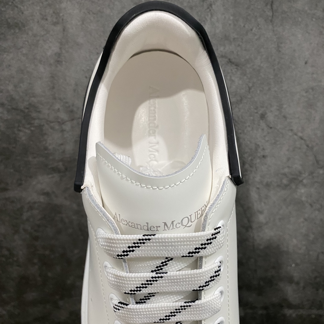 [Top-grade drug box version] Alexander McQueen Alexander McQueen white shoes with white drop rubber tail