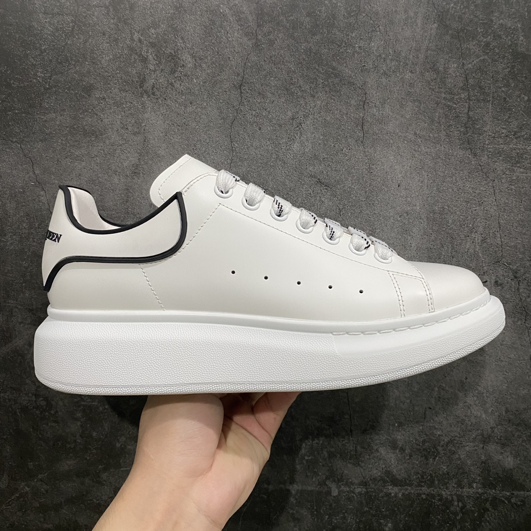 [Top-grade drug box version] Alexander McQueen Alexander McQueen white shoes with white drop rubber tail