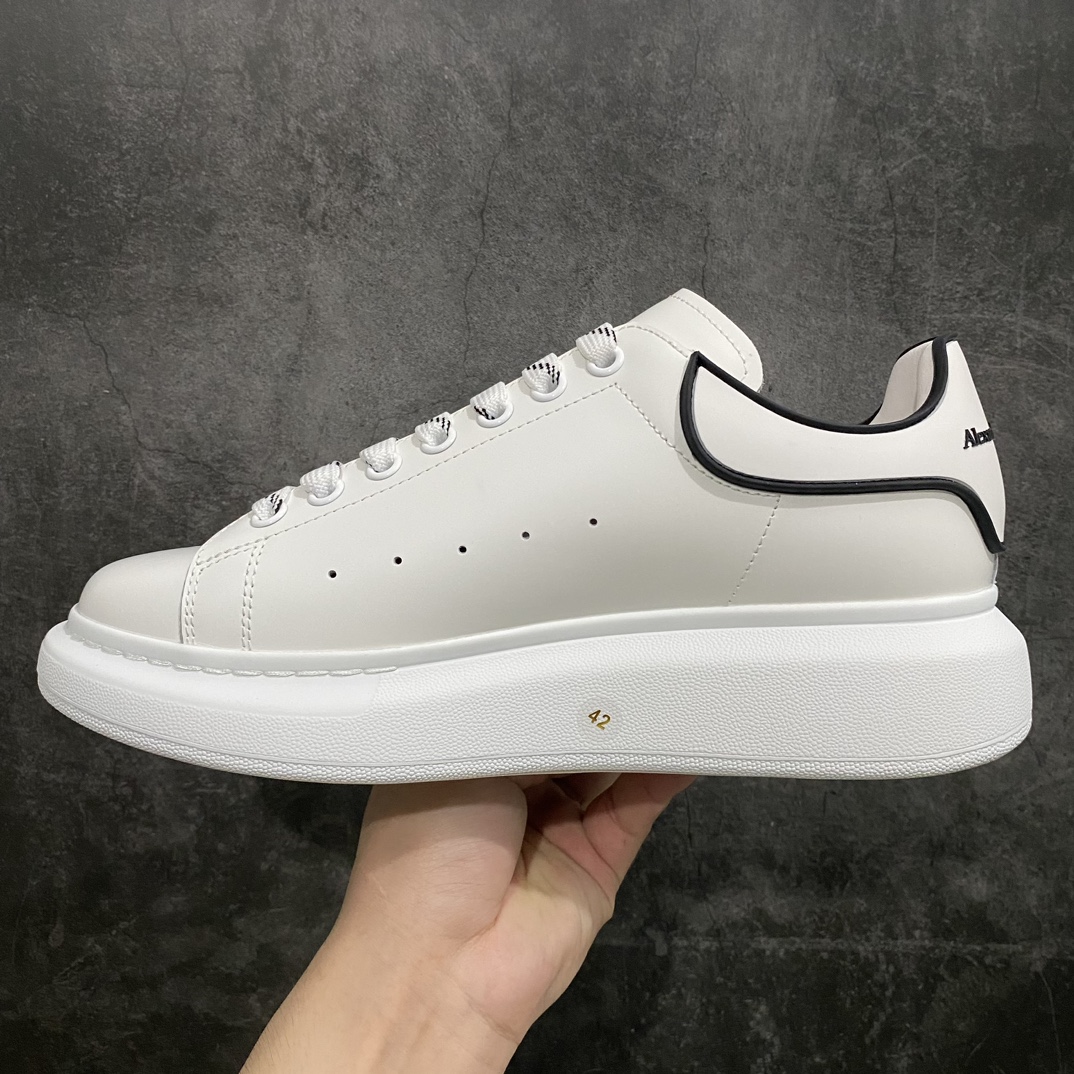 [Top-grade drug box version] Alexander McQueen Alexander McQueen white shoes with white drop rubber tail