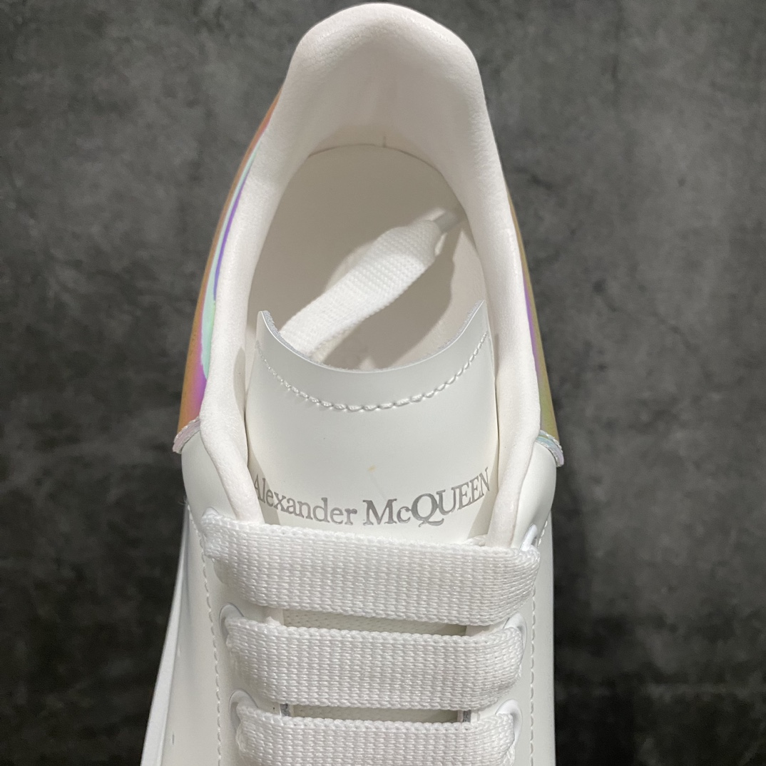 [Top-grade drug box version] Alexander McQueen Alexander McQueen white shoes fantasy tail laser tail