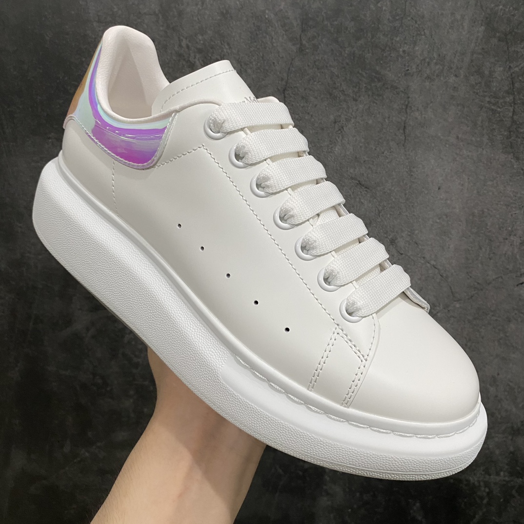 [Top-grade drug box version] Alexander McQueen Alexander McQueen white shoes fantasy tail laser tail