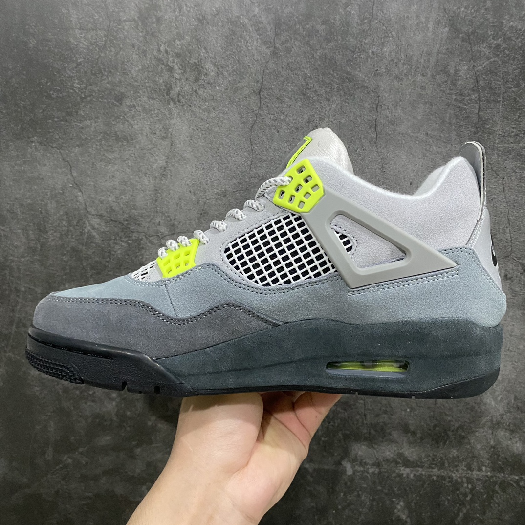 图片[2]-【原厂版】Air Jordan 4 Air Max 95 Neon AJ4乔4 灰绿 麂皮绿 荧光绿 CT5342-007 男子文化篮球鞋专业AJ大厂出品 一线大厂水准 平民价格定位 全新模具开发 纯正4代正确鞋型 进口头层皮料 高清洁度 立体高频 四线中底拉帮 网格大小 各方面细节都不错 品质完全碾压市面诸多嘴炮\”纯原\”杀猪版本  尺码：40 40.5 41 42 42.5 43 44 44.5 45 46 47.5-莆田鞋批发中心