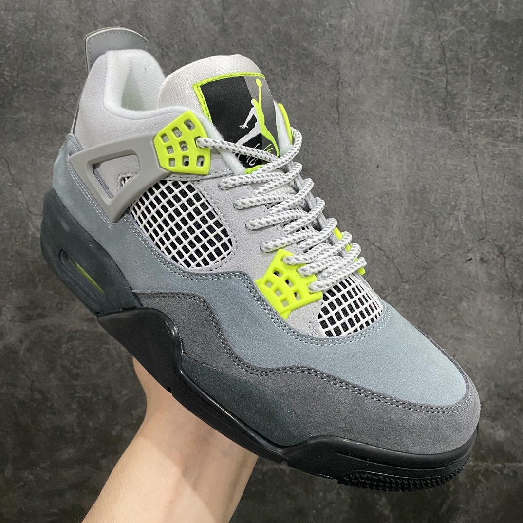 图片[3]-【原厂版】Air Jordan 4 Air Max 95 Neon AJ4乔4 灰绿 麂皮绿 荧光绿 CT5342-007 男子文化篮球鞋专业AJ大厂出品 一线大厂水准 平民价格定位 全新模具开发 纯正4代正确鞋型 进口头层皮料 高清洁度 立体高频 四线中底拉帮 网格大小 各方面细节都不错 品质完全碾压市面诸多嘴炮\”纯原\”杀猪版本  尺码：40 40.5 41 42 42.5 43 44 44.5 45 46 47.5-莆田鞋批发中心