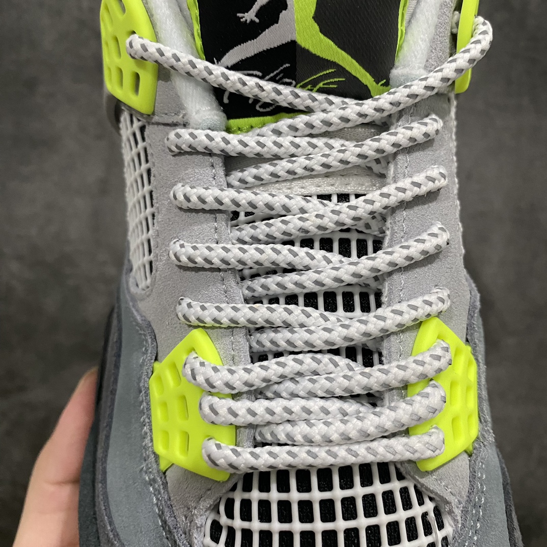 图片[5]-【原厂版】Air Jordan 4 Air Max 95 Neon AJ4乔4 灰绿 麂皮绿 荧光绿 CT5342-007 男子文化篮球鞋专业AJ大厂出品 一线大厂水准 平民价格定位 全新模具开发 纯正4代正确鞋型 进口头层皮料 高清洁度 立体高频 四线中底拉帮 网格大小 各方面细节都不错 品质完全碾压市面诸多嘴炮\”纯原\”杀猪版本  尺码：40 40.5 41 42 42.5 43 44 44.5 45 46 47.5-莆田鞋批发中心