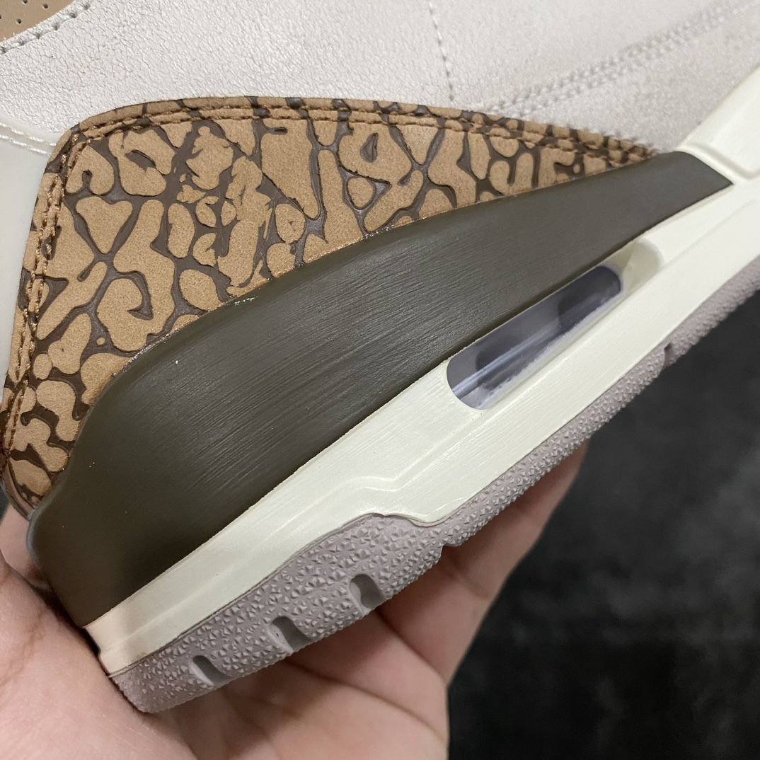 图片[2]-【JS纯原】Air Jordan AJ3 Palomino白棕摩卡 CT8532-102纯原大厂制作 原装原材料组装n#原厂楦、纸板开发 最纯正三代版型n#原底真实气垫 回弹反馈充足n完美鞋楦打造 市面最高工艺一切细节如图实拍 所见所得‼nSize: 40 40.5 41 42 42.5 43 44 44.5 45 46 47.5-莆田鞋批发中心