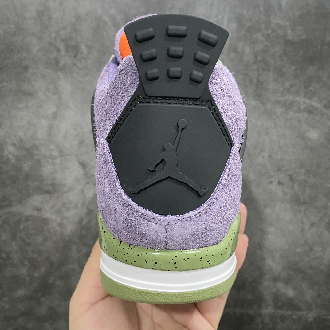 图片[4]-【H12纯原】Air Jordan 4 Retro＂Cany Purple＂nAJ4小丑 紫色麂皮 复古篮球鞋 男女同款n釆用原厂材质 品质稳定 大厂出品 常年供应高端外贸订单 品相无敌 货号：AQ9129-500   尺码：36-44.5-莆田鞋批发中心