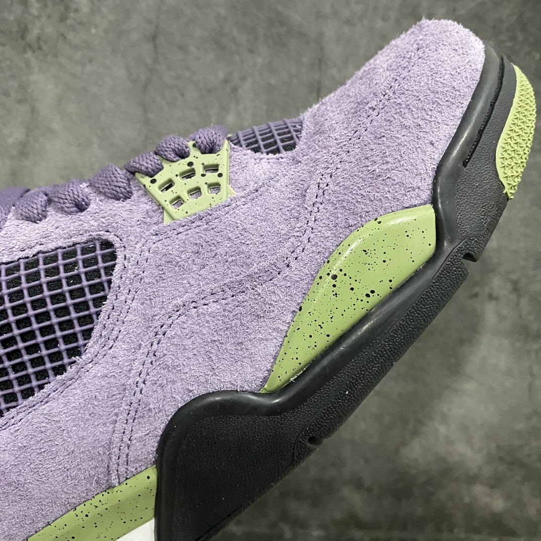 图片[6]-【H12纯原】Air Jordan 4 Retro＂Cany Purple＂nAJ4小丑 紫色麂皮 复古篮球鞋 男女同款n釆用原厂材质 品质稳定 大厂出品 常年供应高端外贸订单 品相无敌 货号：AQ9129-500   尺码：36-44.5-莆田鞋批发中心