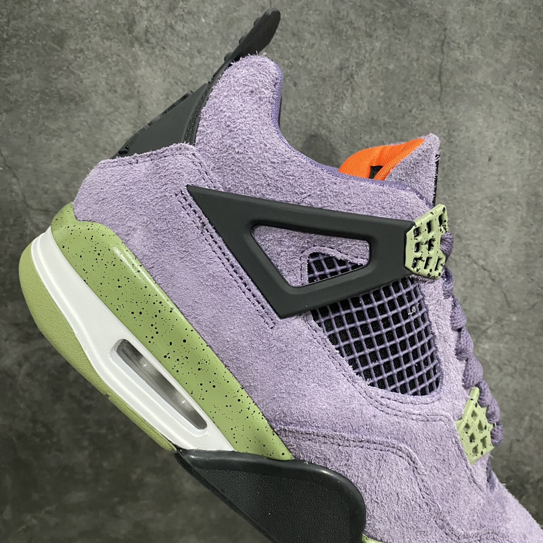 图片[7]-【H12纯原】Air Jordan 4 Retro＂Cany Purple＂nAJ4小丑 紫色麂皮 复古篮球鞋 男女同款n釆用原厂材质 品质稳定 大厂出品 常年供应高端外贸订单 品相无敌 货号：AQ9129-500   尺码：36-44.5-莆田鞋批发中心