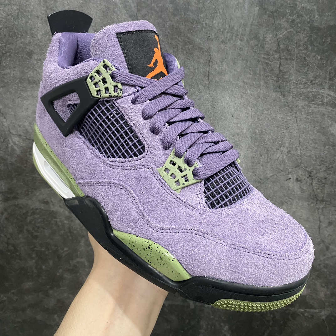 图片[3]-【H12纯原】Air Jordan 4 Retro＂Cany Purple＂nAJ4小丑 紫色麂皮 复古篮球鞋 男女同款n釆用原厂材质 品质稳定 大厂出品 常年供应高端外贸订单 品相无敌 货号：AQ9129-500   尺码：36-44.5-莆田鞋批发中心