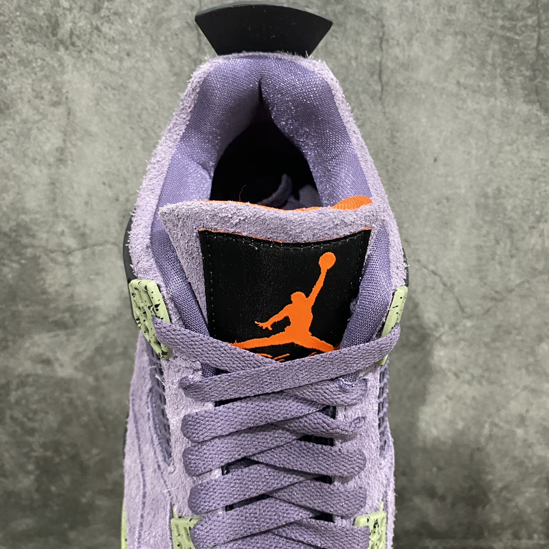 图片[8]-【H12纯原】Air Jordan 4 Retro＂Cany Purple＂nAJ4小丑 紫色麂皮 复古篮球鞋 男女同款n釆用原厂材质 品质稳定 大厂出品 常年供应高端外贸订单 品相无敌 货号：AQ9129-500   尺码：36-44.5-莆田鞋批发中心