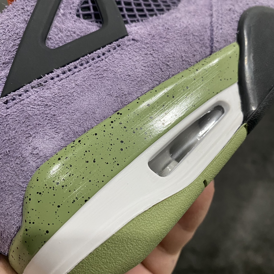 图片[3]-【H12纯原】Air Jordan 4 Retro＂Cany Purple＂nAJ4小丑 紫色麂皮 复古篮球鞋 男女同款n釆用原厂材质 品质稳定 大厂出品 常年供应高端外贸订单 品相无敌 货号：AQ9129-500   尺码：36-44.5-莆田鞋批发中心