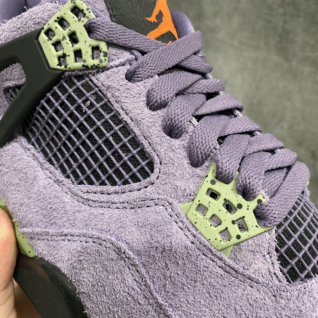 图片[5]-【H12纯原】Air Jordan 4 Retro＂Cany Purple＂nAJ4小丑 紫色麂皮 复古篮球鞋 男女同款n釆用原厂材质 品质稳定 大厂出品 常年供应高端外贸订单 品相无敌 货号：AQ9129-500   尺码：36-44.5-莆田鞋批发中心