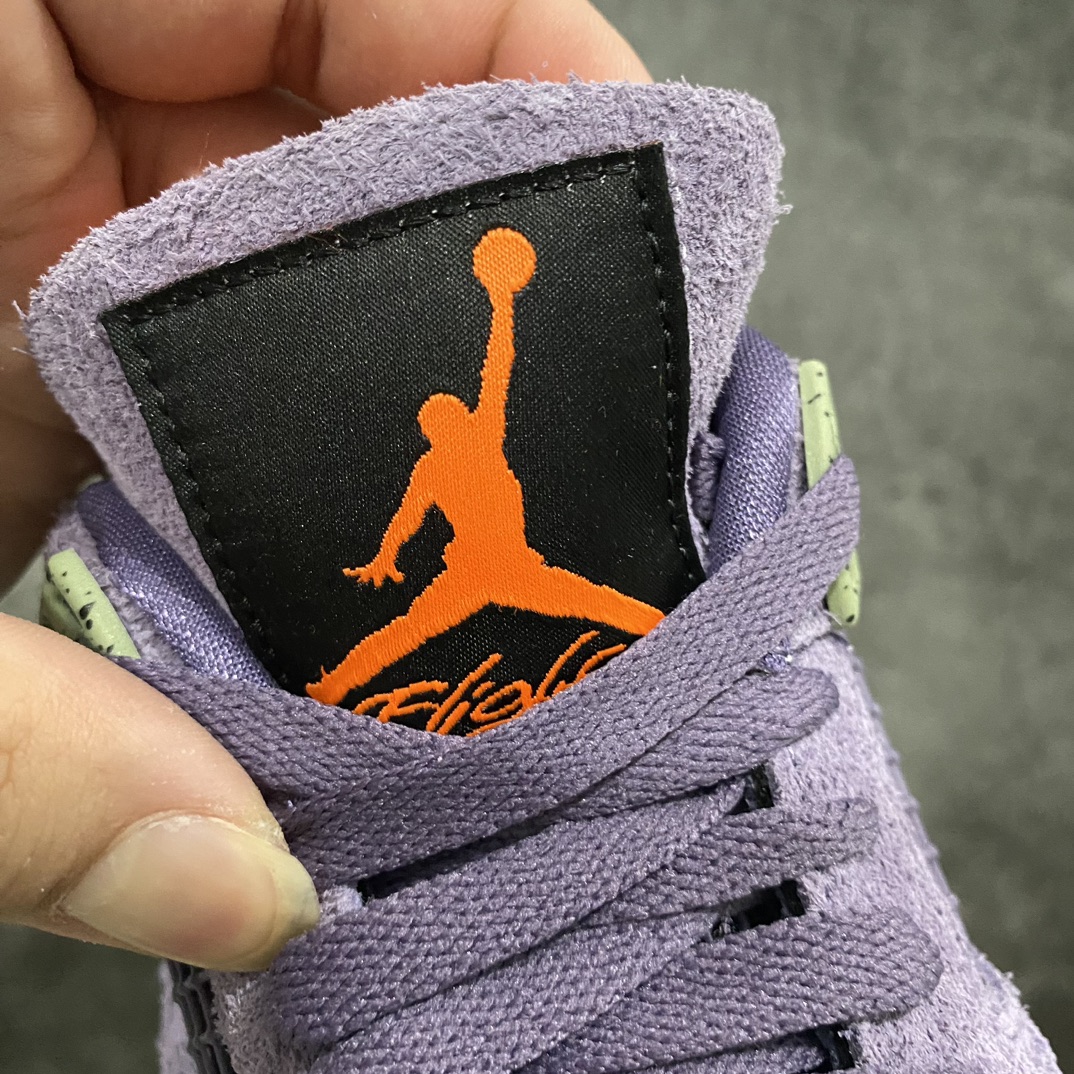 图片[4]-【H12纯原】Air Jordan 4 Retro＂Cany Purple＂nAJ4小丑 紫色麂皮 复古篮球鞋 男女同款n釆用原厂材质 品质稳定 大厂出品 常年供应高端外贸订单 品相无敌 货号：AQ9129-500   尺码：36-44.5-莆田鞋批发中心