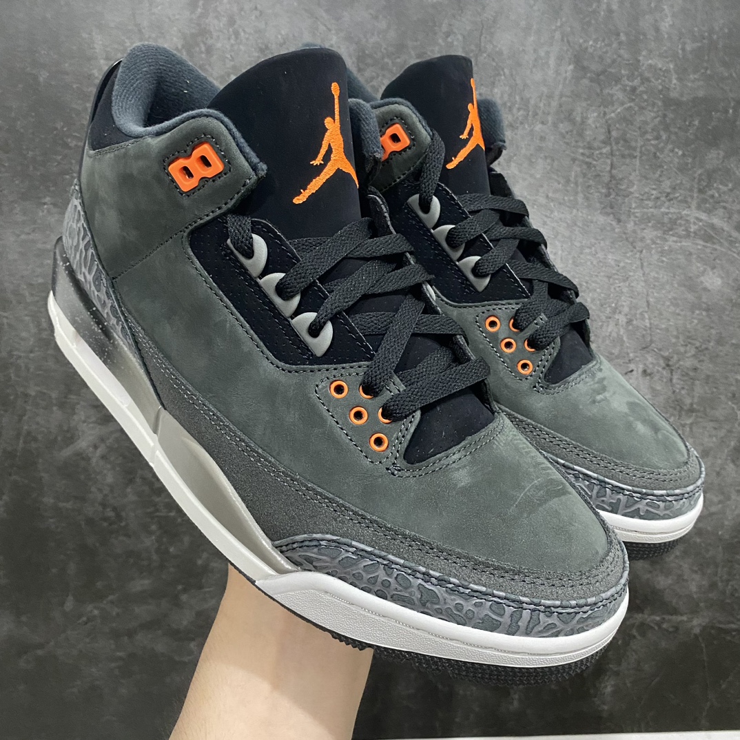 【X版纯原】Air Jordan 3 Retro AJ3 Fear 恐惧 灰黑色n原鞋原楦头纸板开发  极致一眼正品既视感原厂进口皮料打造 最大限度还原公司正品目前市场最优品质 无论鞋型还是细节材料 都是顶级 货号：CT8532-080 Size：40-47.5(含45.5)-莆田鞋批发中心