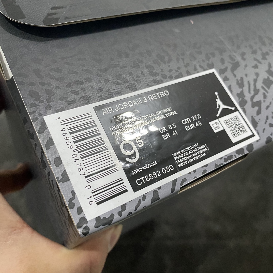 图片[8]-【X版纯原】Air Jordan 3 Retro AJ3 Fear 恐惧 灰黑色n原鞋原楦头纸板开发  极致一眼正品既视感原厂进口皮料打造 最大限度还原公司正品目前市场最优品质 无论鞋型还是细节材料 都是顶级 货号：CT8532-080 Size：40-47.5(含45.5)-莆田鞋批发中心