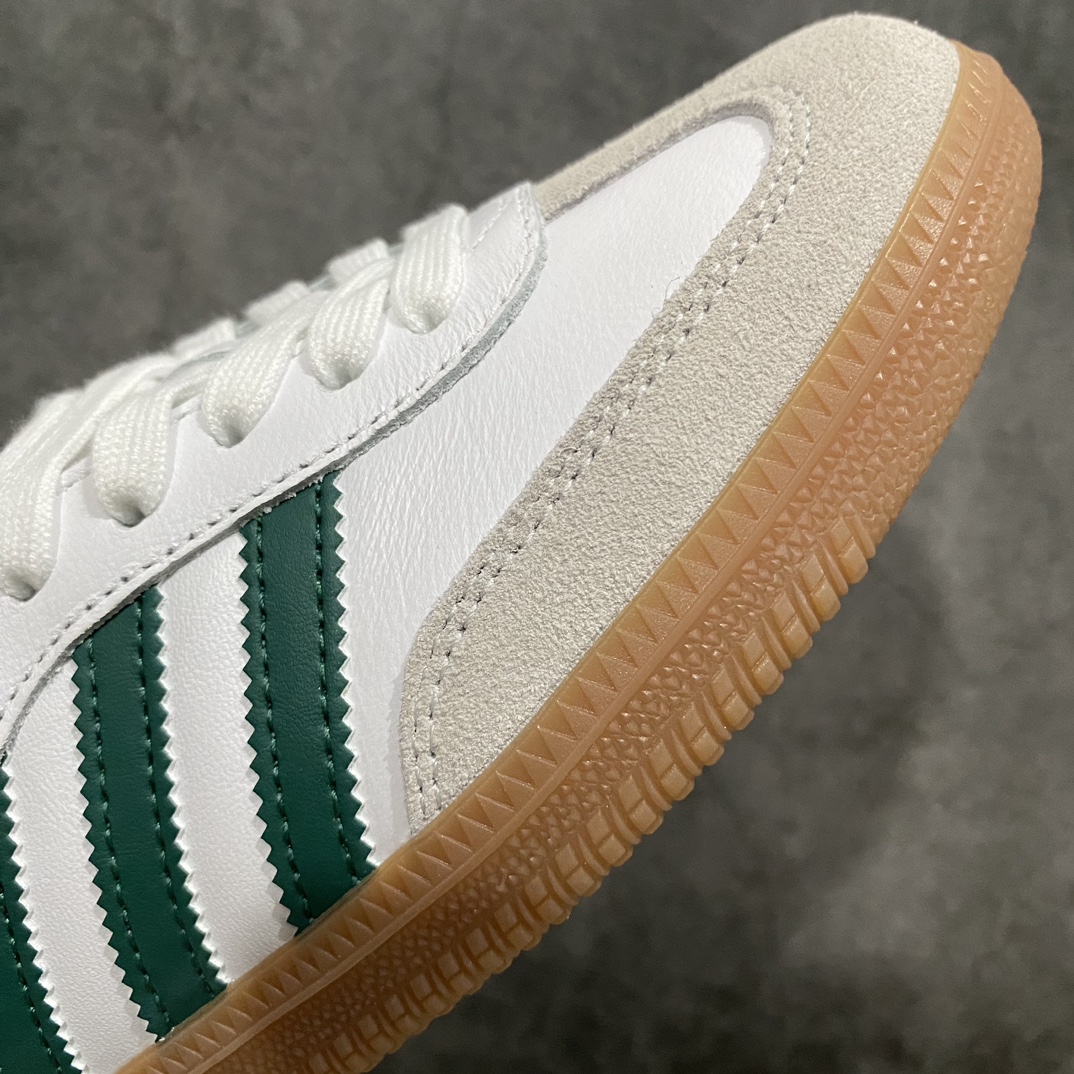 [Top Pure Original] Adidas Samba OG Samba Low-top Casual Sneakers White Green HQ7036