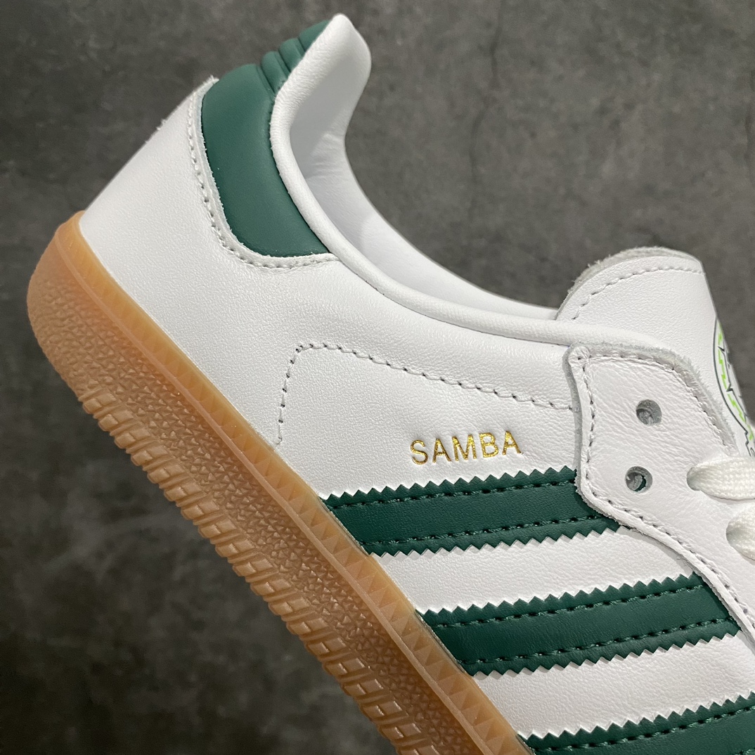 [Top Pure Original] Adidas Samba OG Samba Low-top Casual Sneakers White Green HQ7036