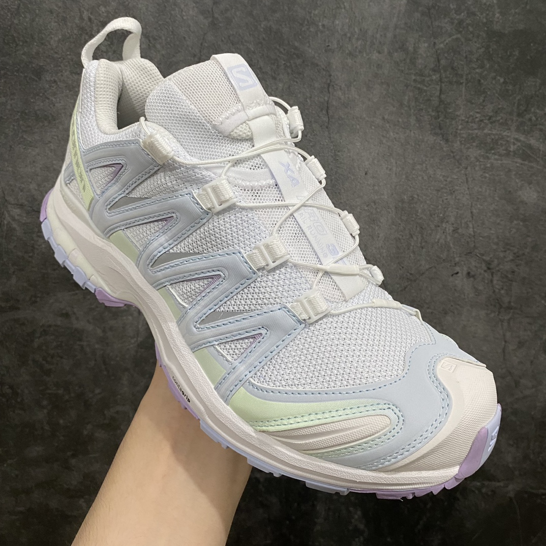 [Green x version] SALOMON XA Pro 3D ADV Salomon trendy off-road functional outdoor functional shoes white taro purple 474782