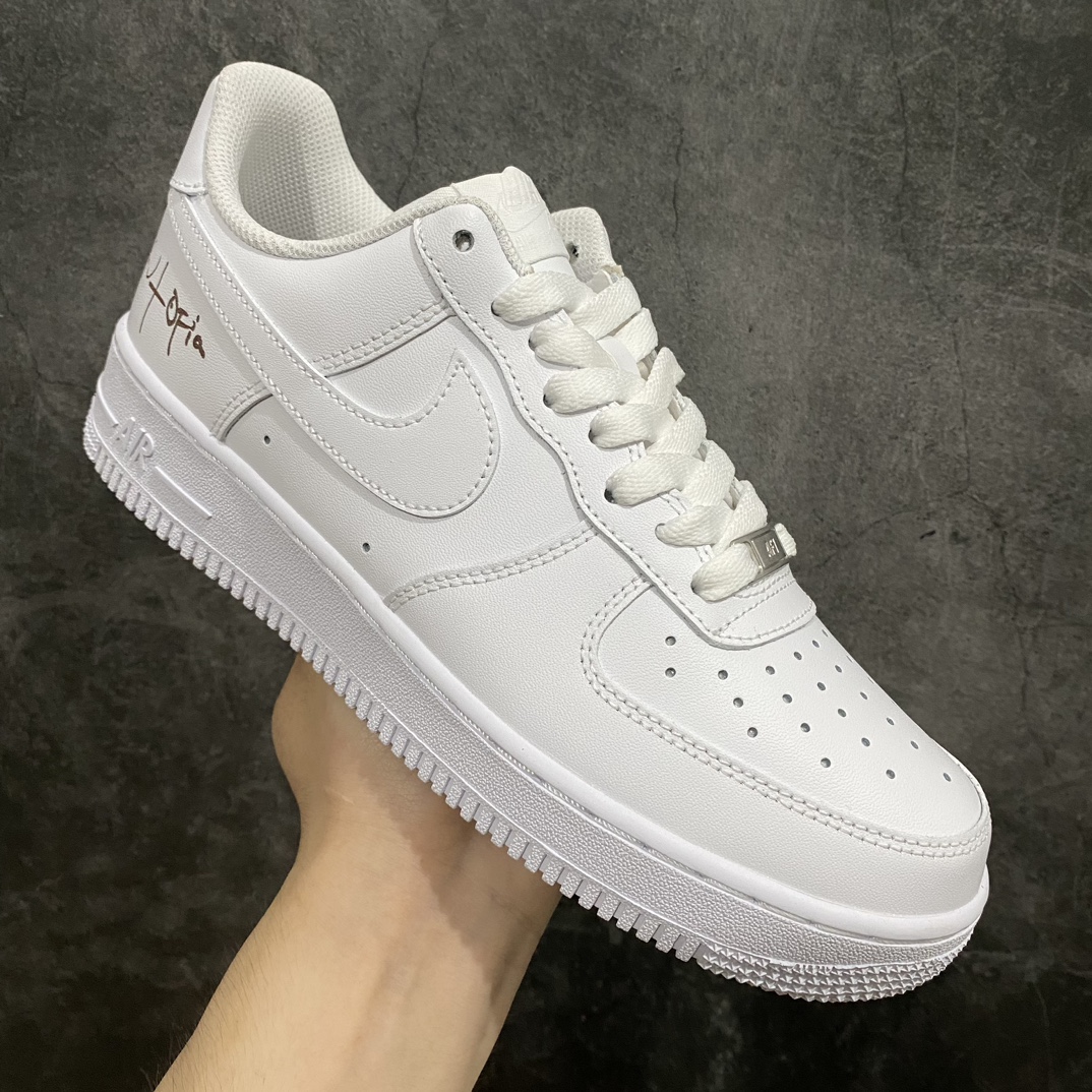 [Channel L version] Travis Scott x NK Air Force 1 Low Utopia TS joint Air Force One pure white low-top classic sneakers CW2288-111