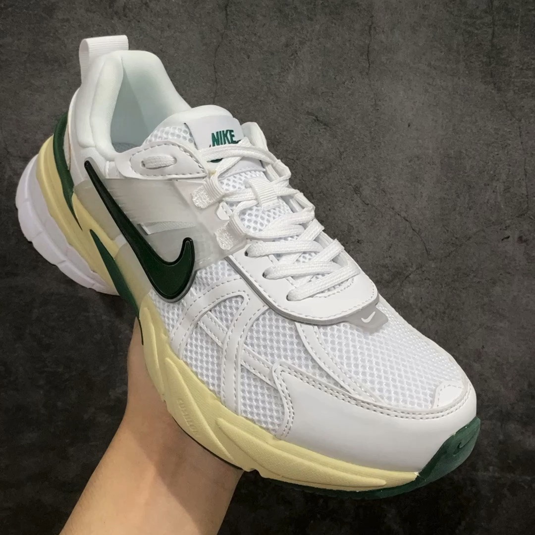 纯原版NikeV2KRun减震防滑耐磨低帮跑步鞋白绿FD0736-101官方在售配色版型材料都很好绝对免