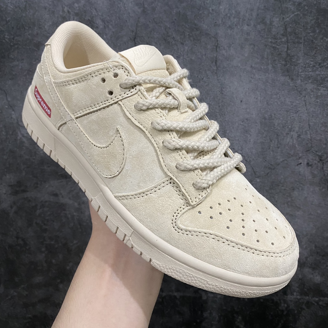 300 【定制版】Supreme x Nike  SB Dunk Low 联名—奶油翻毛 周年高端定制 低帮休闲板鞋 FC1688-122